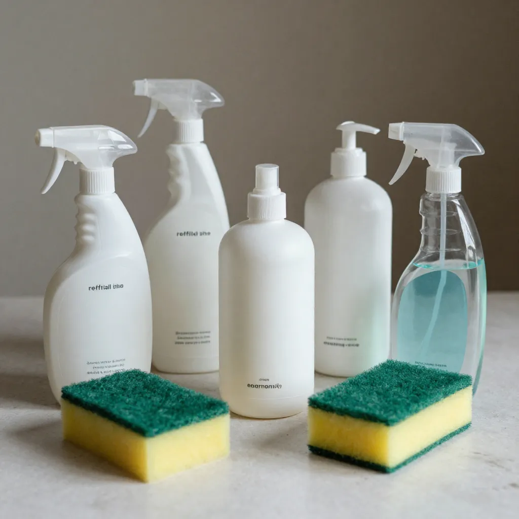 Natural kitchen scrubber and cleaning cloths