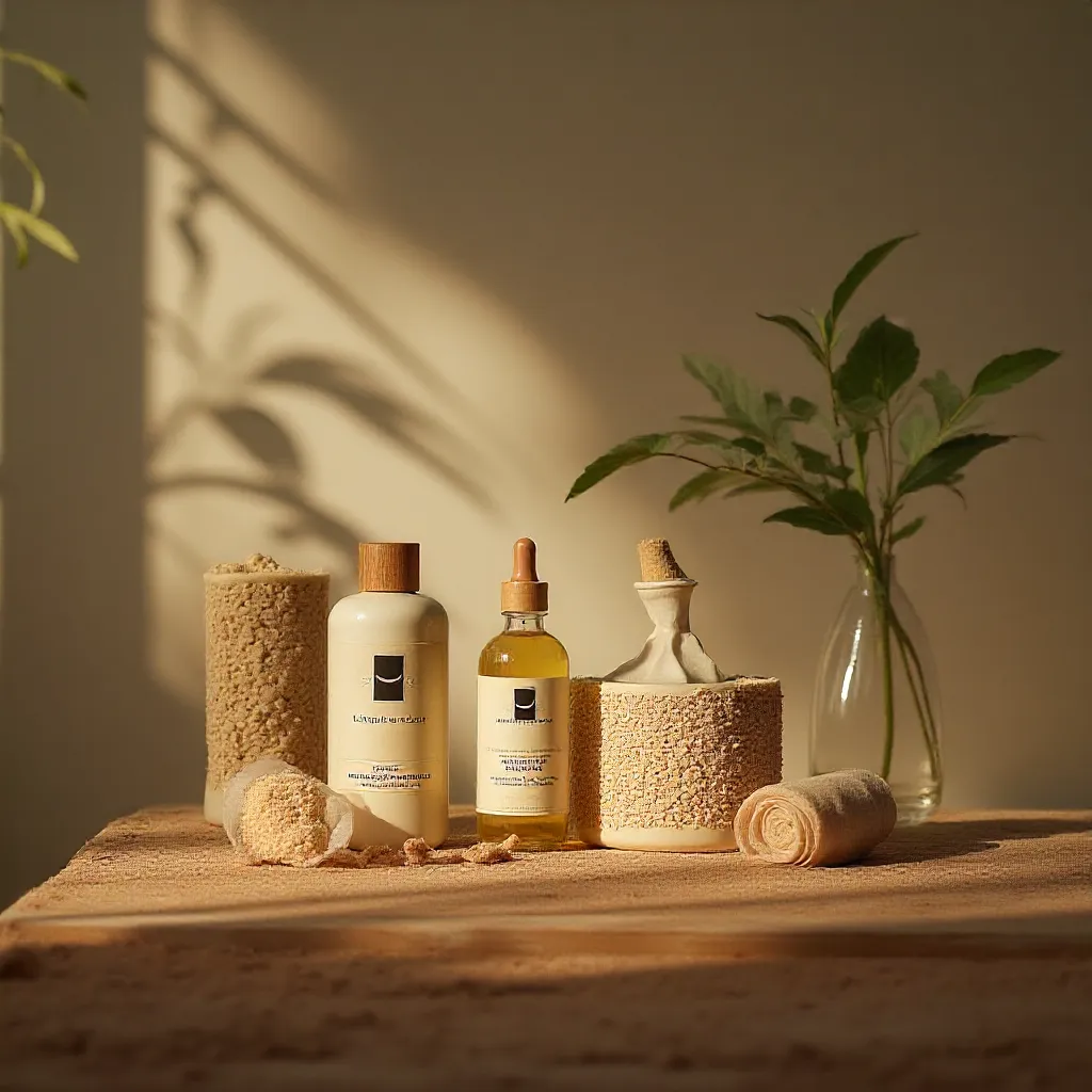 Natural bathroom cleaning products and accessories